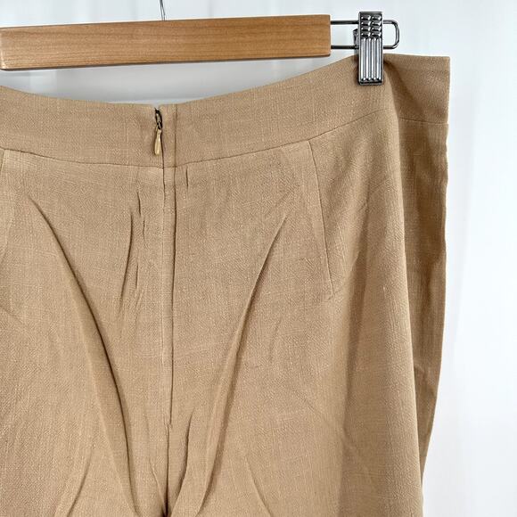Maree Pour Toi linen blend wide leg pant in tan Size 12 - Picture 7 of 10